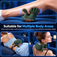 TheraNeck Pro demonstrated on the neck, waist and legs.