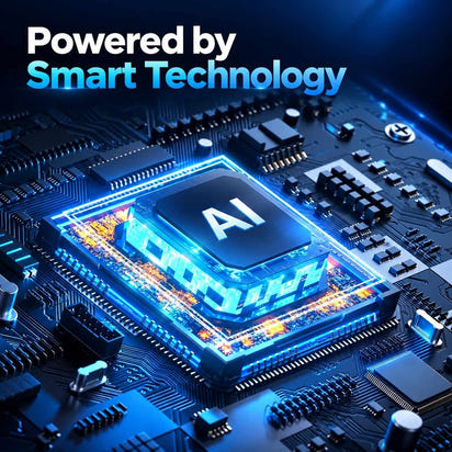 Illustration of smart processor technology used to represent TheraFlex Pro features.