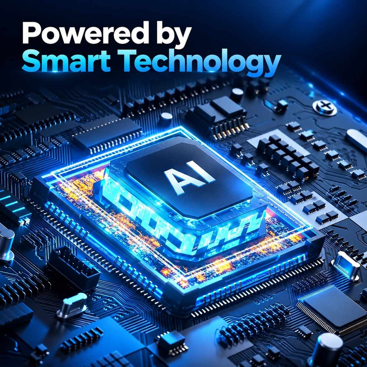 Illustration of smart processor technology used to represent TheraFlex Pro features.